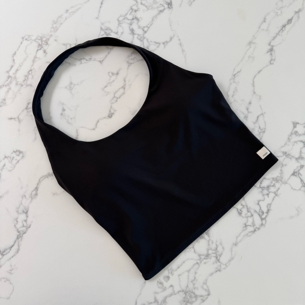 Vuori AllTheFeels Halter Tank Top - Black - Size Large - Picture 2 of 5